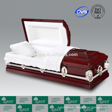 LUXES US Style Solid Wood Casket Roseville Funeral Caskets For Sale